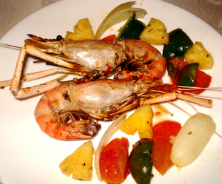 Crevettes � pinces grill�es du Cambodge