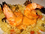 Gambas grilles, sauce spciale curry -- 09/03/12
