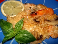 Gratin de Crevettes aux Champignons