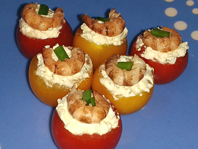Mini Tomates aux Crevettes grises