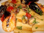Pâtes italiennes aux Gambas et Fruits de mer