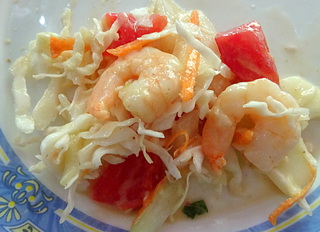 Salade polynésienne aux Crevettes
